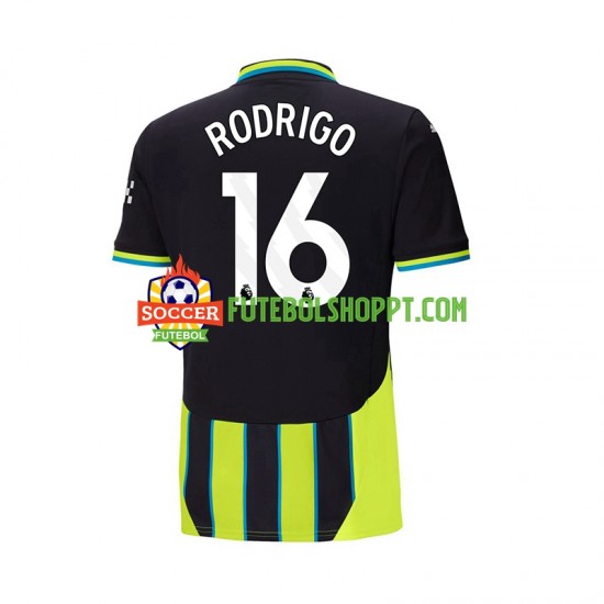 Camisola Homem Manchester City RODRIGO 16 Alternativa Equipamento 2024-2025 Manga Curta