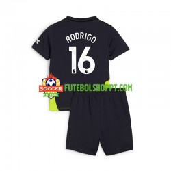 Camisola Júnior Manchester City RODRIGO 16 Alternativa Equipamento 2024-2025 Manga Curta