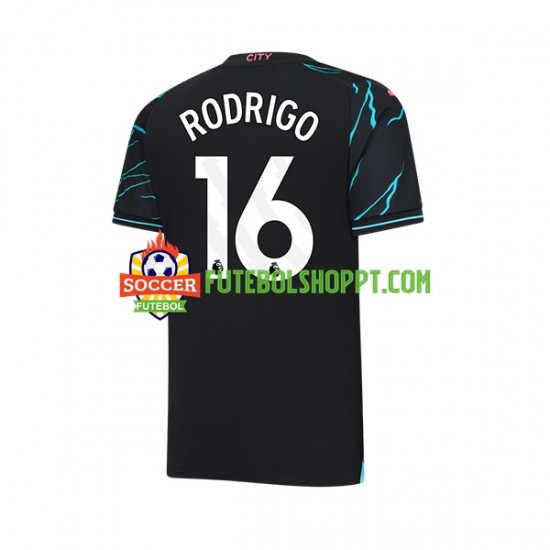 Camisola Homem Manchester City Rodri Hernandez 16 Terceiro Equipamento 2023-2024 Manga Curta