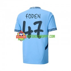 Camisola Homem Manchester City UCL Font FODEN 47 Principais Equipamento 2024-2025 Manga Curta
