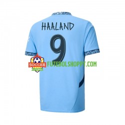 Camisola Homem Manchester City UCL Font Haaland 9 Principais Equipamento 2024-2025 Manga Curta