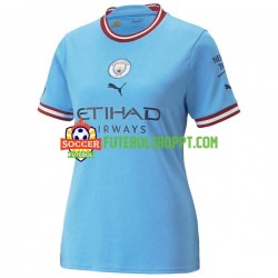 Camisola Mulher Manchester City Principais Equipamento 2022-2023 Manga Curta