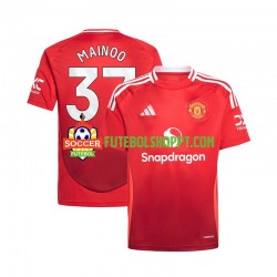 Camisola Homem Manchester United Kobbie Mainoo 37 Principais Equipamento 2024-2025 Manga Curta