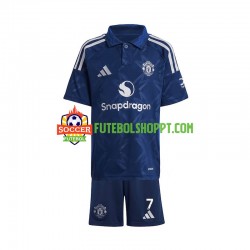 Camisola Júnior Manchester United Beckham 7 Alternativa Equipamento 2024-2025 Manga Curta