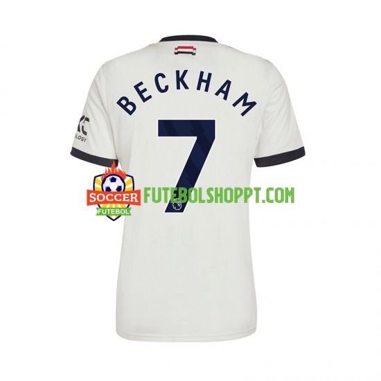Camisola Homem Manchester United Beckham 7 Terceiro Equipamento 2024-2025 Manga Curta