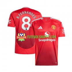 Camisola Homem Manchester United Bruno Fernandes 8 Principais Equipamento 2024-2025 Manga Curta
