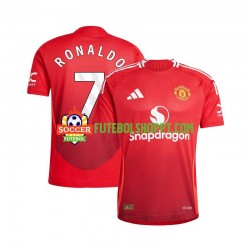 Camisola Homem Manchester United Cristiano Ronaldo 7 Principais Equipamento 2024-2025 Manga Curta