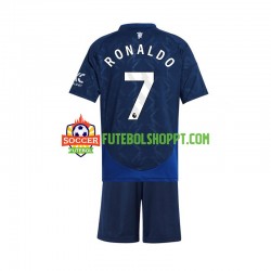 Camisola Júnior Manchester United Cristiano Ronaldo 7 Alternativa Equipamento 2024-2025 Manga Curta