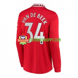 Camisola Homem Manchester United Donny van de Beek 34 Principais Equipamento 2022-2023 Manga Comprida