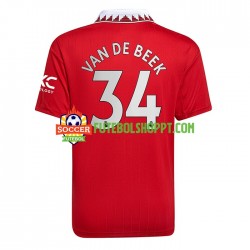 Camisola Homem Manchester United Donny van de Beek 34 Principais Equipamento 2022-2023 Manga Curta