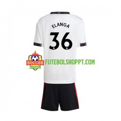 Camisola Júnior Manchester United Elanga 36 Alternativa Equipamento 2022-2023 Manga Curta