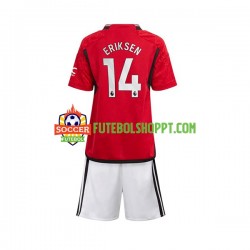 Camisola Júnior Manchester United Eriksen 14 Principais Equipamento 2023-2024 Manga Curta