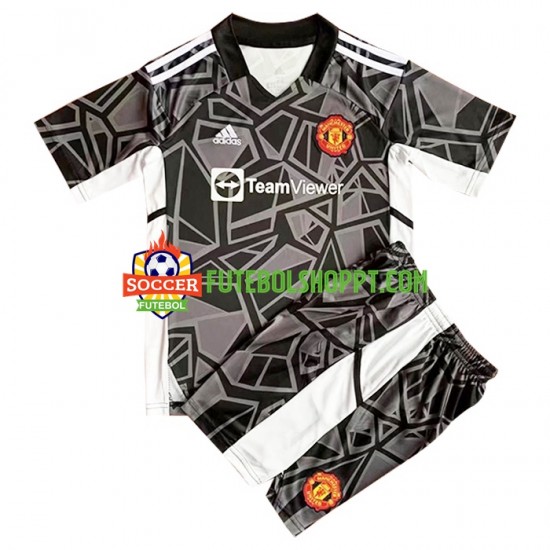 Camisola Júnior Manchester United Guarda-redes Alternativa Equipamento 2022-2023 Manga Curta
