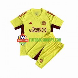 Camisola Júnior Manchester United Guarda-redes Alternativa Equipamento 2023-2024 Manga Curta