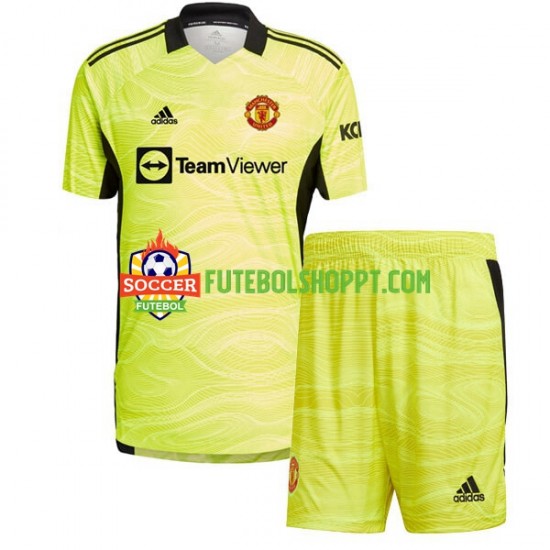 Camisola Júnior Manchester United Guarda-redes Principais Equipamento 2021-2022 Manga Curta