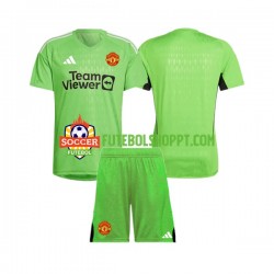 Camisola Júnior Manchester United Guarda-redes Principais Equipamento 2023-2024 Manga Curta