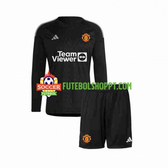Camisola Júnior Manchester United Guarda-redes Terceiro Equipamento 2023-2024 Manga Comprida