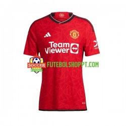 Camisola Mulher Manchester United Principais Equipamento 2023-2024 Manga Curta