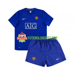 Camisola Júnior Manchester United Retro Alternativa Equipamento 2008 Manga Curta