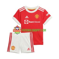 Camisola Júnior Manchester United Principais Equipamento 2021-2022 Manga Curta