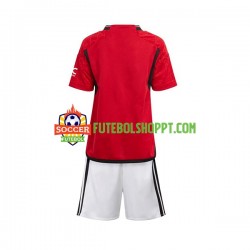 Camisola Júnior Manchester United Principais Equipamento 2023-2024 Manga Curta