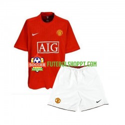 Camisola Júnior Manchester United 2007 Retro Principais Equipamento Manga Curta