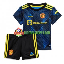 Camisola Júnior Manchester United Terceiro Equipamento 2021-2022 Manga Curta