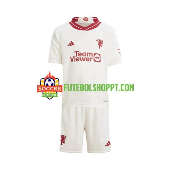 Camisola Júnior Manchester United Terceiro Equipamento 2023-2024 Manga Curta