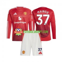 Camisola Júnior Manchester United Kobbie Mainoo 37 Principais Equipamento 2024-2025 Manga Comprida