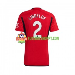 Camisola Homem Manchester United Lindelof 2 Principais Equipamento 2023-2024 Manga Curta
