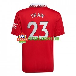 Camisola Homem Manchester United Luke Shaw 23 Principais Equipamento 2022-2023 Manga Curta