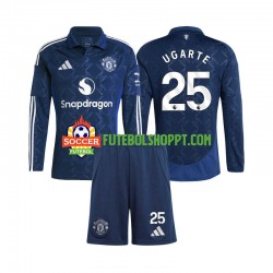 Camisola Júnior Manchester United Manuel Ugarte 25 Alternativa Equipamento 2024-2025 Manga Comprida