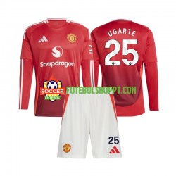 Camisola Júnior Manchester United Manuel Ugarte 25 Principais Equipamento 2024-2025 Manga Comprida
