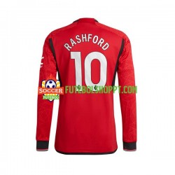Camisola Homem Manchester United Marcus Rashford 10 Principais Equipamento 2023-2024 Manga Comprida