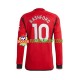 Camisola Homem Manchester United Marcus Rashford 10 Principais Equipamento 2023-2024 Manga Comprida
