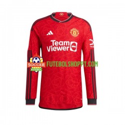 Camisola Homem Manchester United Marcus Rashford 10 Principais Equipamento 2023-2024 Manga Comprida
