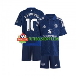Camisola Júnior Manchester United Marcus Rashford 10 Alternativa Equipamento 2024-2025 Manga Curta
