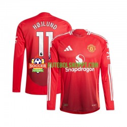 Camisola Homem Manchester United Rasmus Hojlund 11 Principais Equipamento 2024-2025 Manga Comprida Camisola Homem Manchester United Rasmus Hojlund 11 Principais Equipamento 2024-2025 Manga Comprida