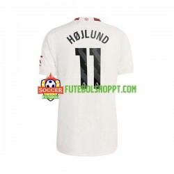 Camisola Homem Manchester United Rasmus Hojlund 11 Terceiro Equipamento 2023-2024 Manga Curta