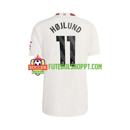 Camisola Homem Manchester United Rasmus Hojlund 11 Terceiro Equipamento 2023-2024 Manga Curta