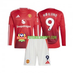 Camisola Júnior Manchester United Rasmus Hojlund 9 Principais Equipamento 2024-2025 Manga Comprida