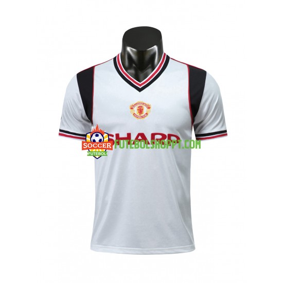 Camisola Homem Manchester United 1985 Retro Alternativa Equipamento Manga Curta