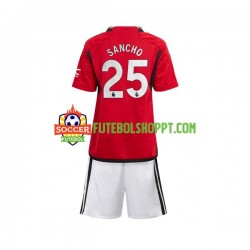 Camisola Júnior Manchester United Sancho 25 Principais Equipamento 2023-2024 Manga Curta