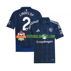 Camisola Homem Manchester United Victor Lindelof 2 Alternativa Equipamento 2024-2025 Manga Curta