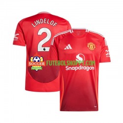 Camisola Homem Manchester United Victor Lindelof 2 Principais Equipamento 2024-2025 Manga Curta