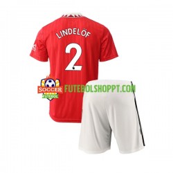 Camisola Júnior Manchester United Victor Lindelof 2 Principais Equipamento 2022-2023 Manga Curta Camisola Júnior Manchester United Victor Lindelof 2 Principais Equipamento 2022-2023 Manga Curta
