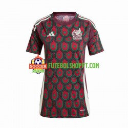 Camisola Mulher México Copa America Principais Equipamento 2024 Manga Curta