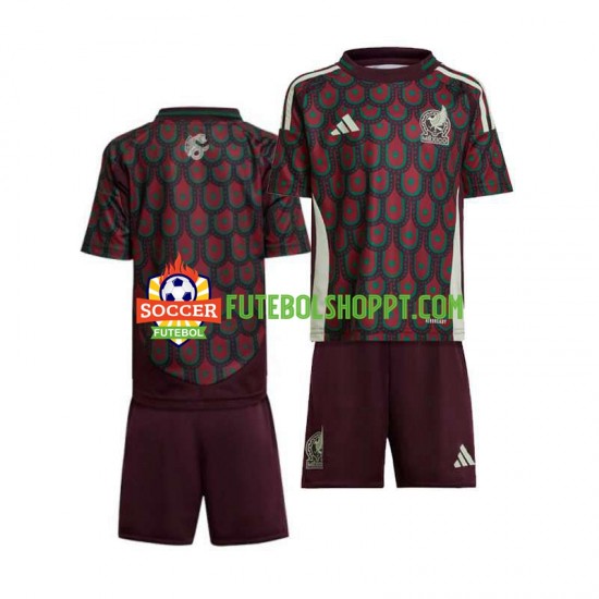 Camisola Júnior México Copa America Principais Equipamento 2024 Manga Curta