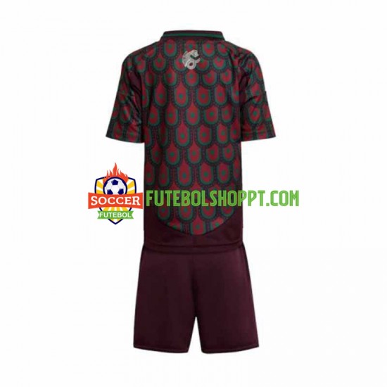 Camisola Júnior México Copa America Principais Equipamento 2024 Manga Curta