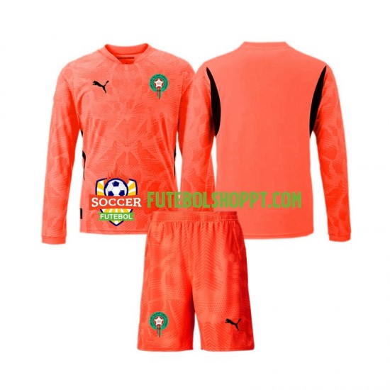 Camisola Júnior Marrocos Guarda-redes Principais Equipamento 2024 Manga Comprida